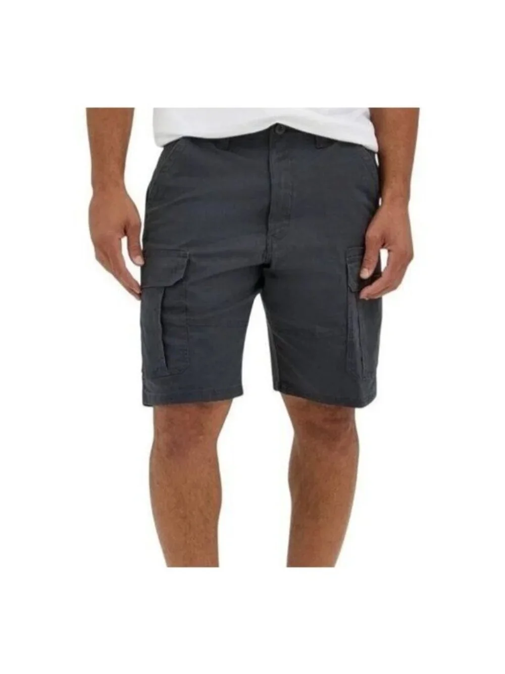 NWT Wrangler Men's 34 Gray Cargo Shorts Regular Fit Utility Pockets Durable